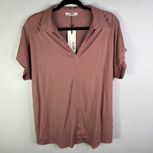 NWT Vivilli blush short sleeve blouse‎ size XXL